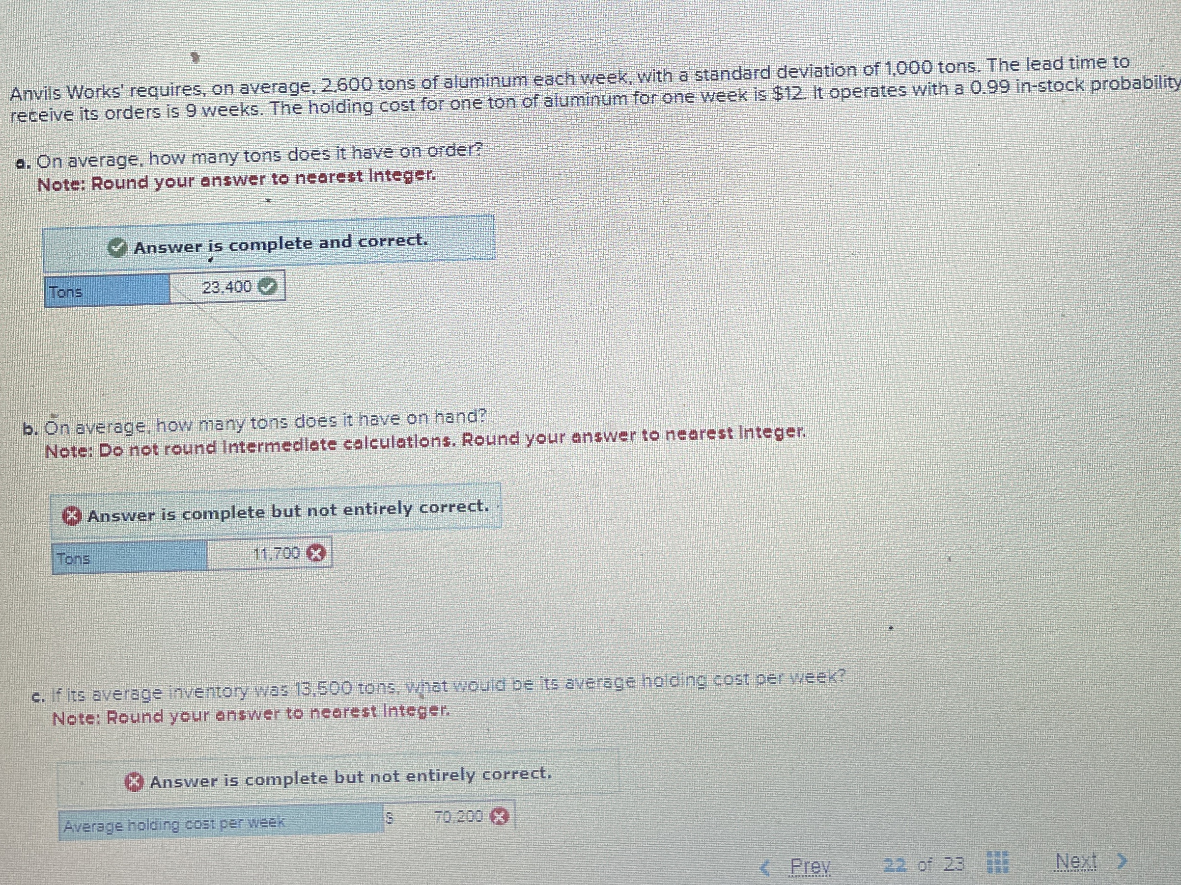  Anvils Works' requires, on average, 2,600 tons of aluminum each week,