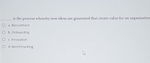  q, is the process whereby new ideas are generated that create