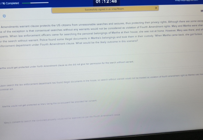  115 Completed 01:12:48 Successfuly signed in as voay76opm. Amendments wartant clause