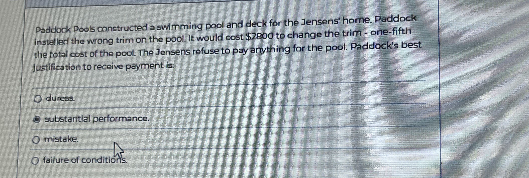  Paddock Pools constructed a swimming pool and deck for the Jensens'
