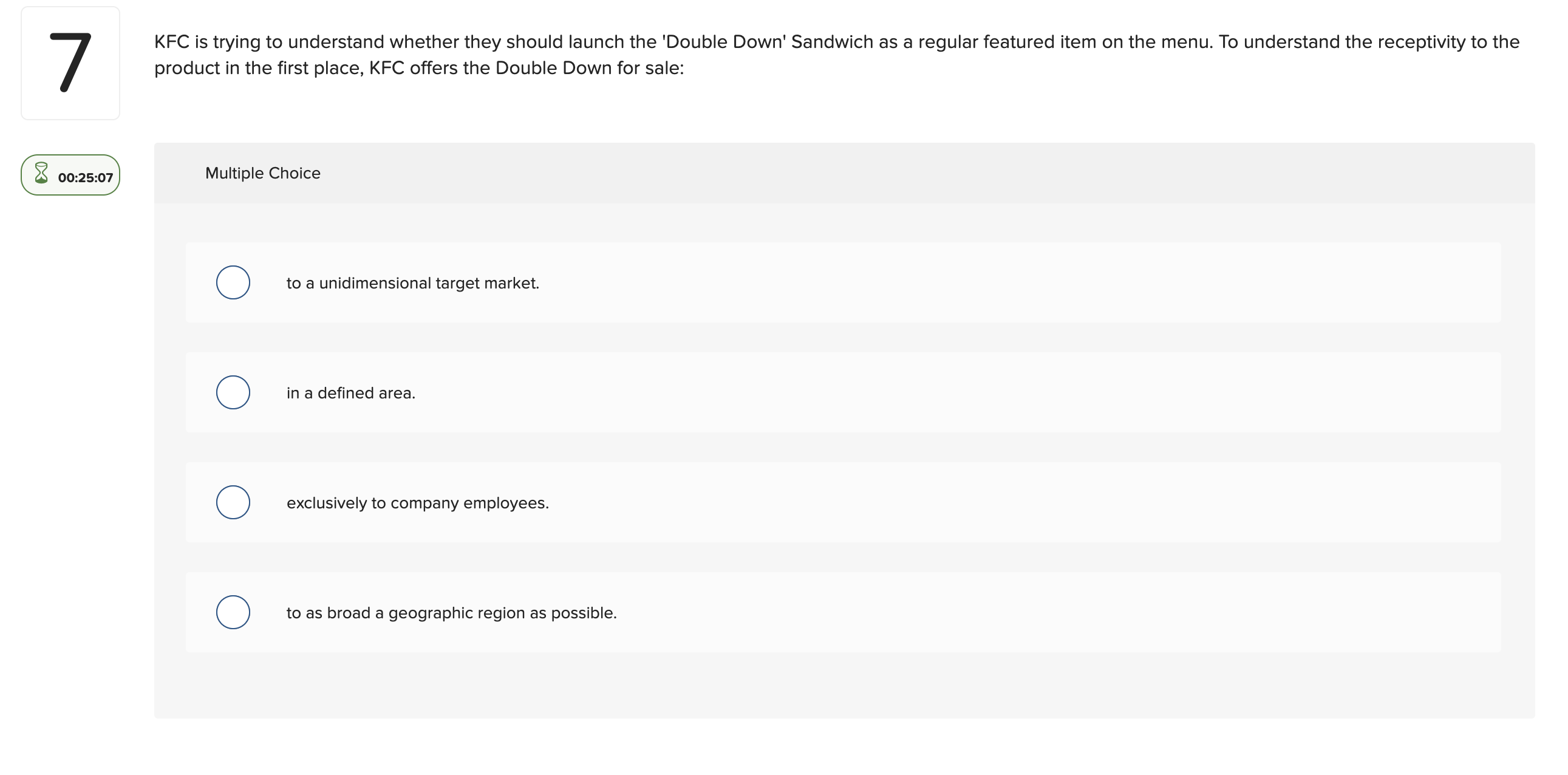  KFC is trying to understand whether they should launch the 'Double