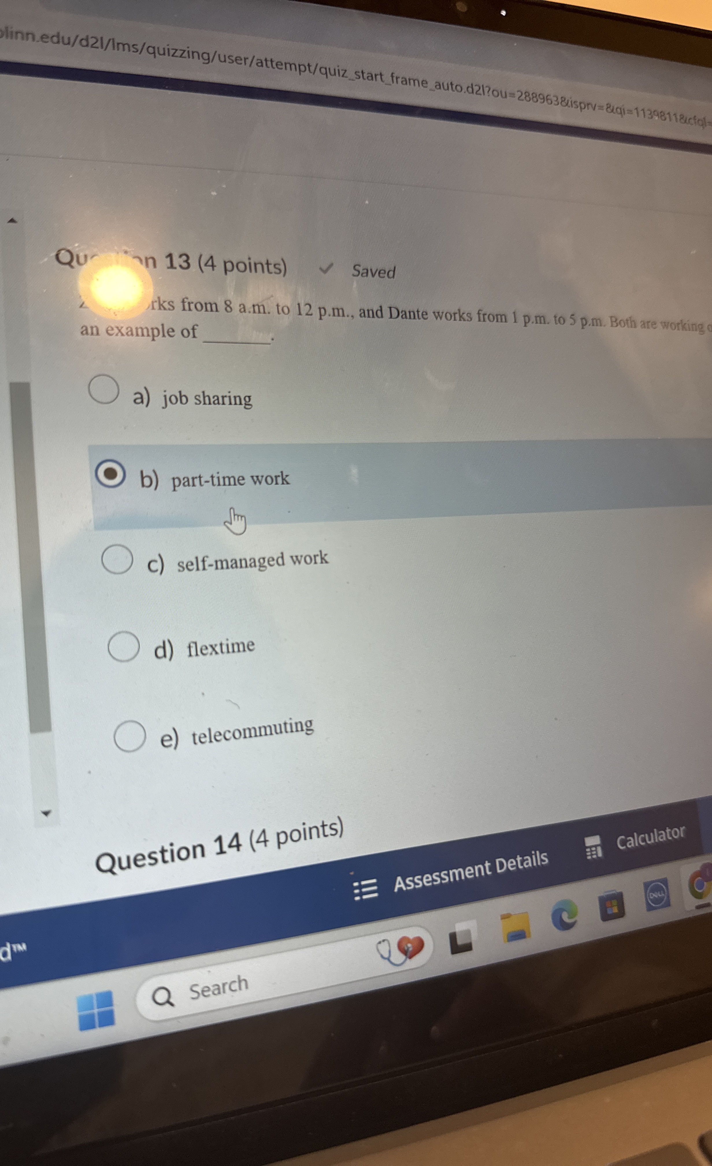  Qu in 13(4 points) 2.rks from 8 a.m. to 12 p.m.,