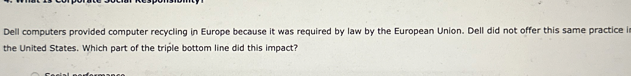  Dell computers provided computer recycling in Europe because it was required