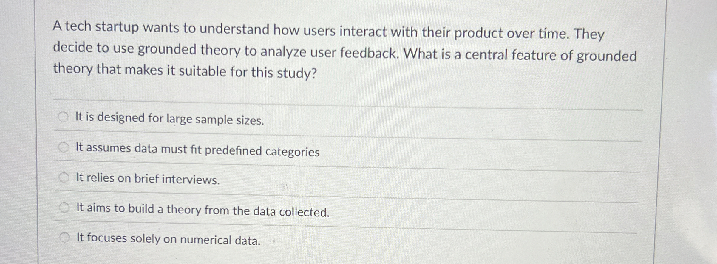  A tech startup wants to understand how users interact with their