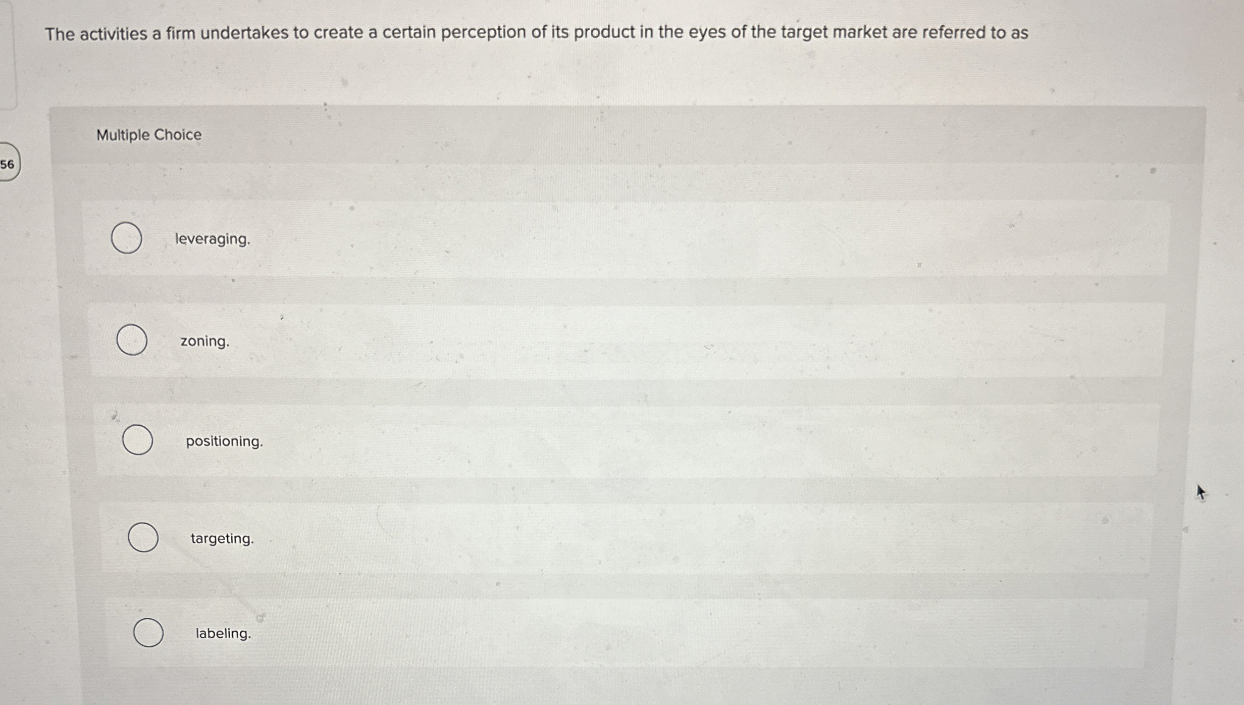  The activities a firm undertakes to create a certain perception of