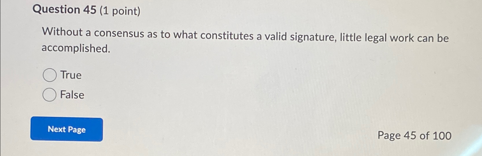  Question 45(1 point) Without a consensus as to what constitutes a
