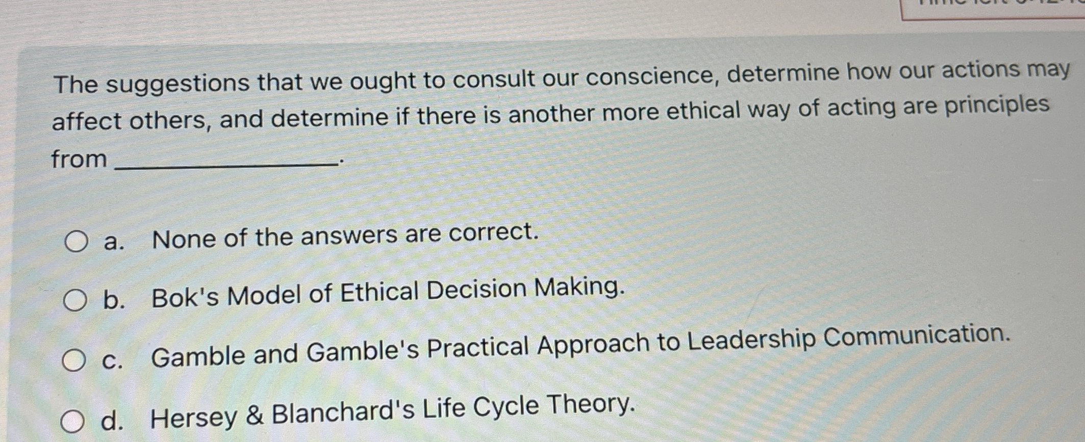  The suggestions that we ought to consult our conscience, determine how