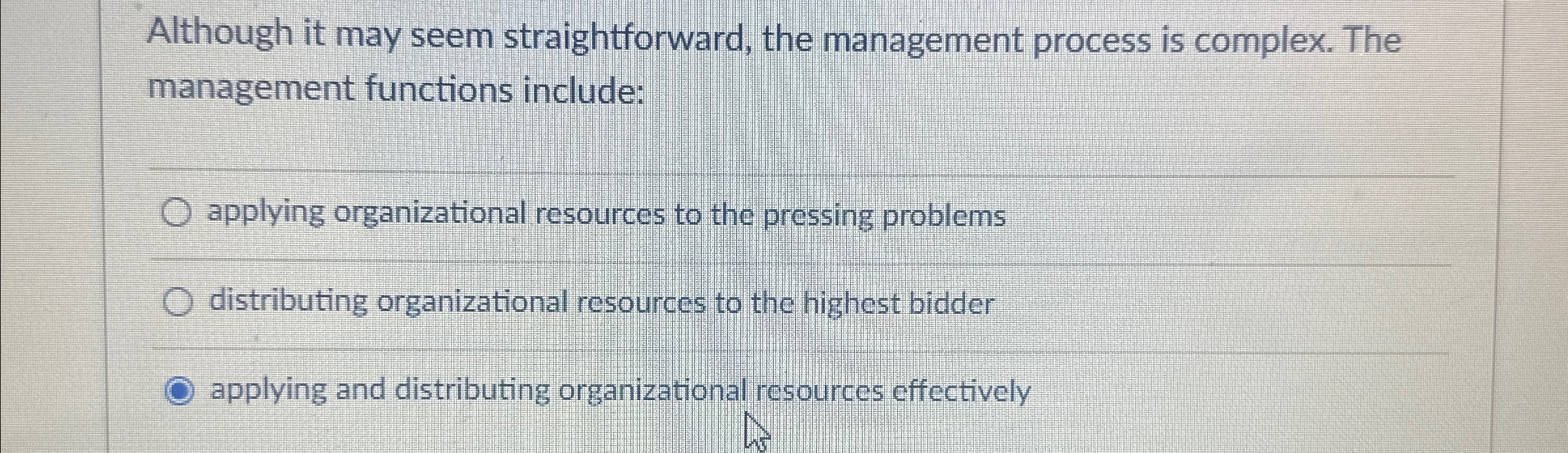  Although it may seem straightforward, the management process is complex. The