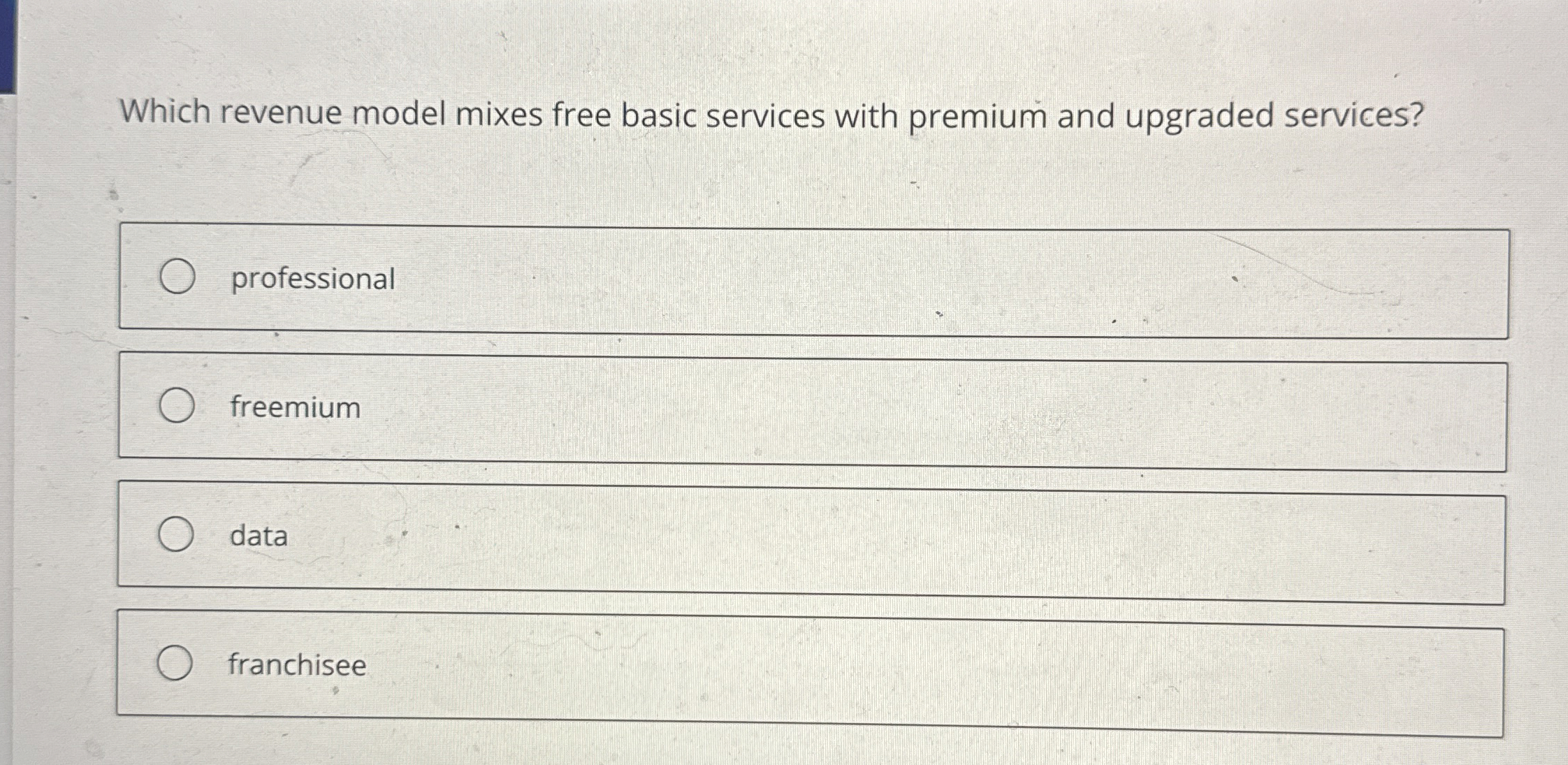  Which revenue model mixes free basic services with premium and upgraded