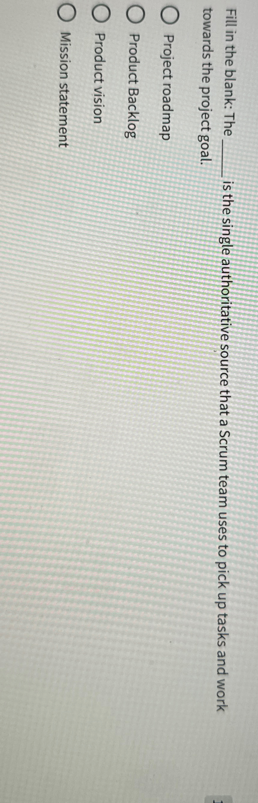  Fill in the blank: The is the single authoritative source that