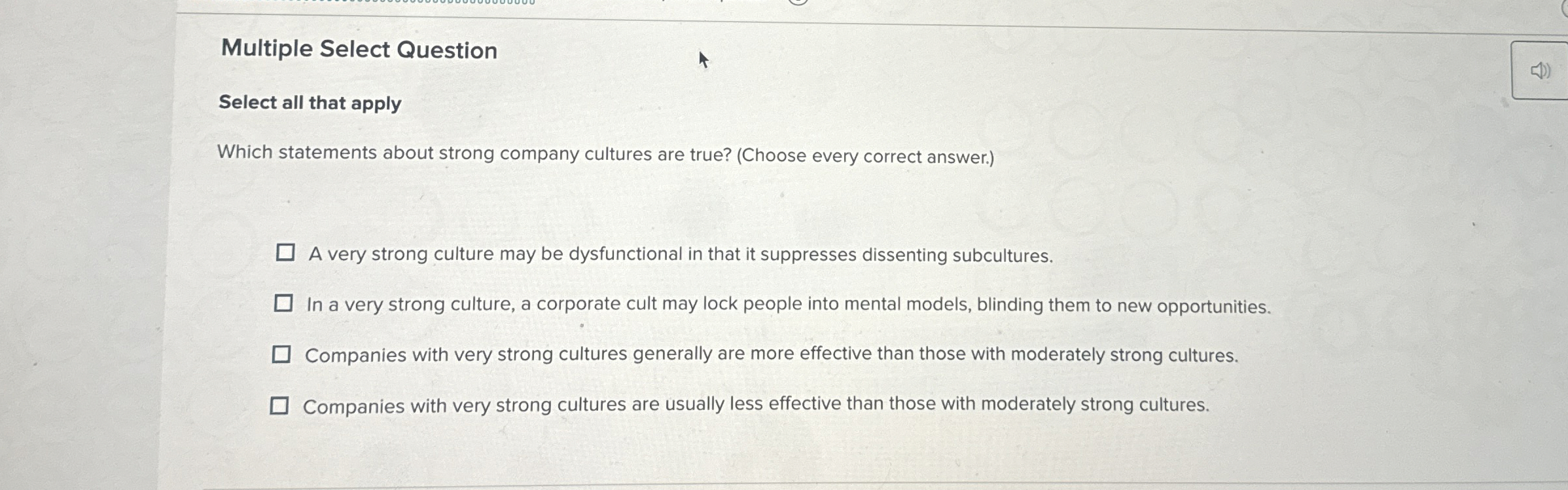  Multiple Select Question Select all that apply Which statements about strong