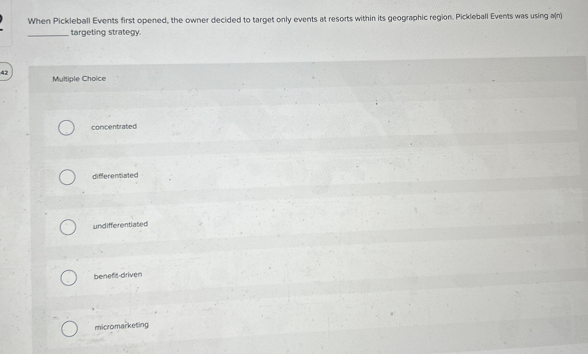  When Pickleball Events first opened, the owner decided to target only
