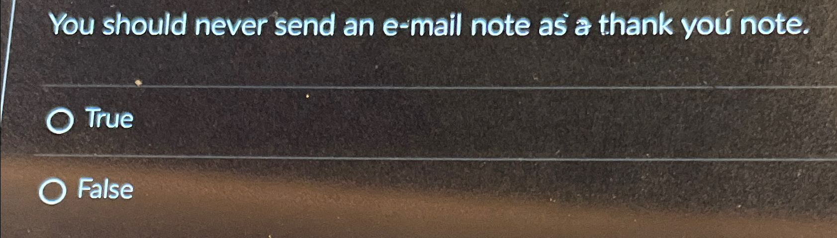  You should never send an e-mail note as a thank yo