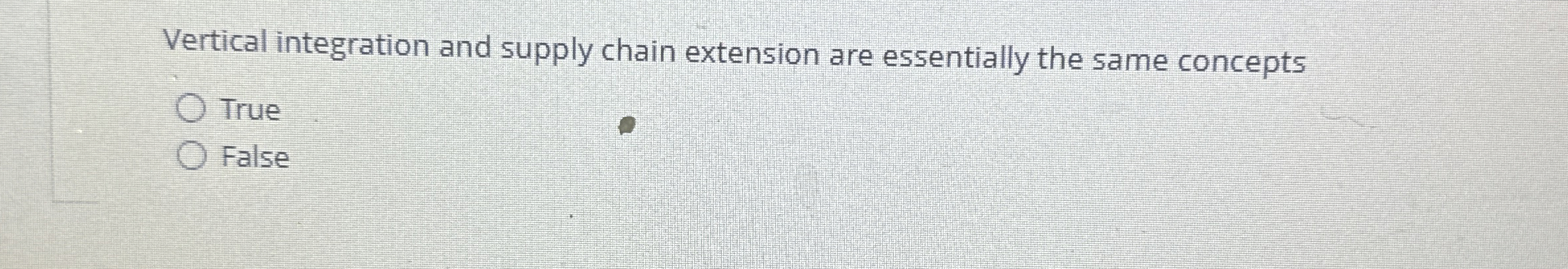  Vertical integration and supply chain extension are essentially the same concepts