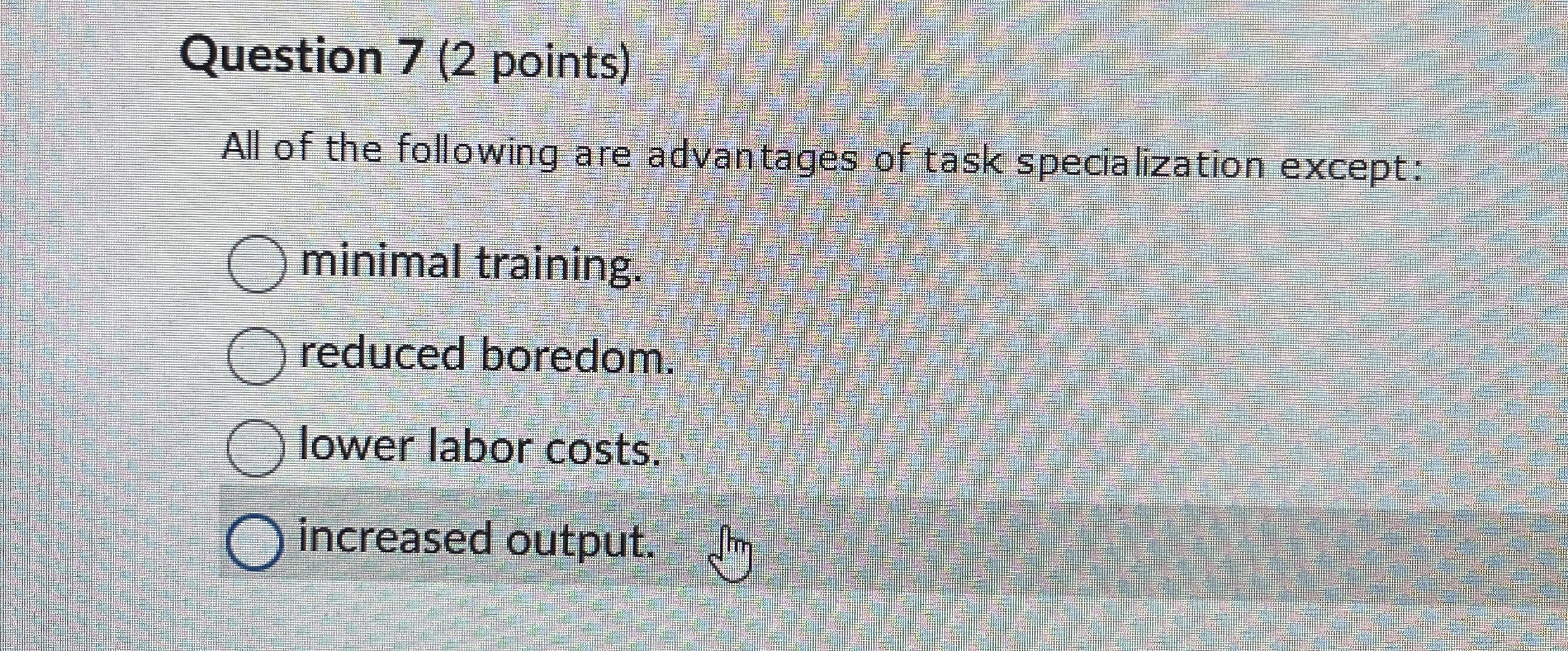  Question 13(2 points) Common (random) variation of a process depends on