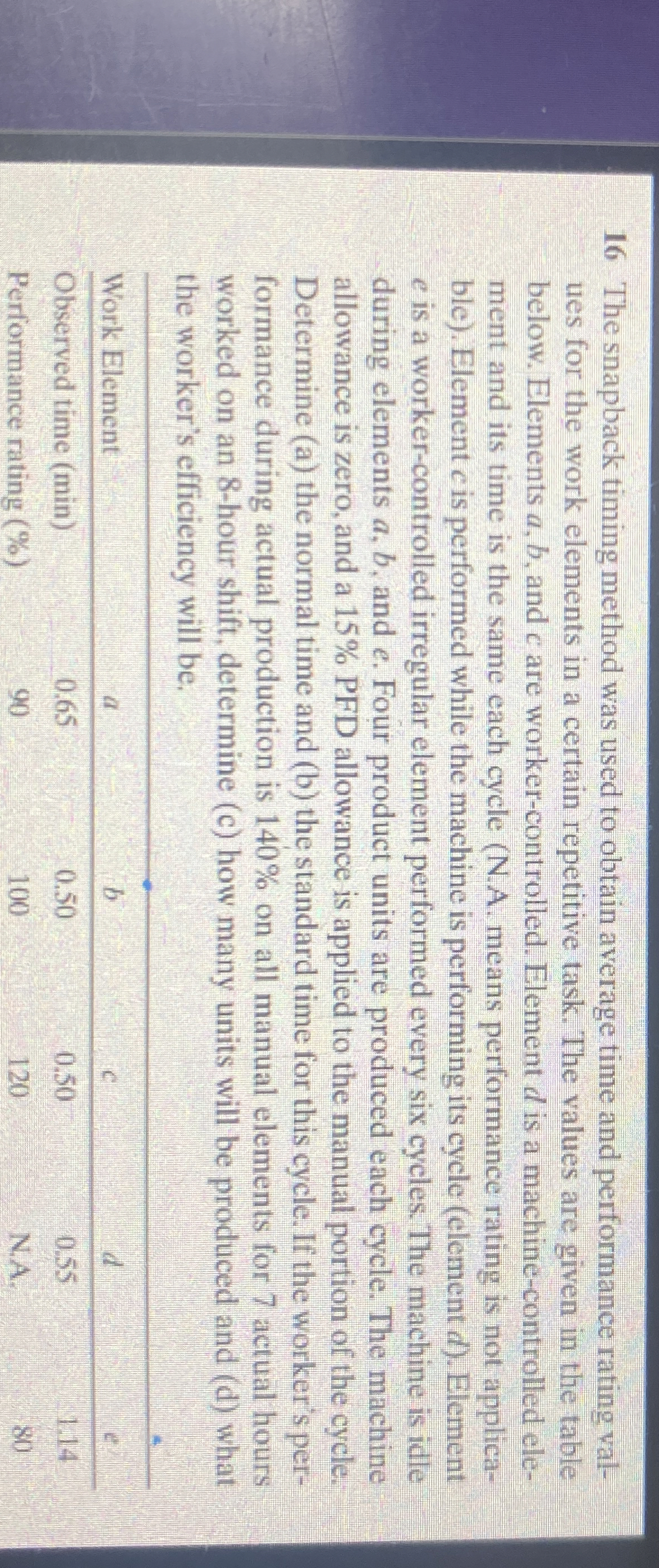  The snapback timing method was used to obtain average time and