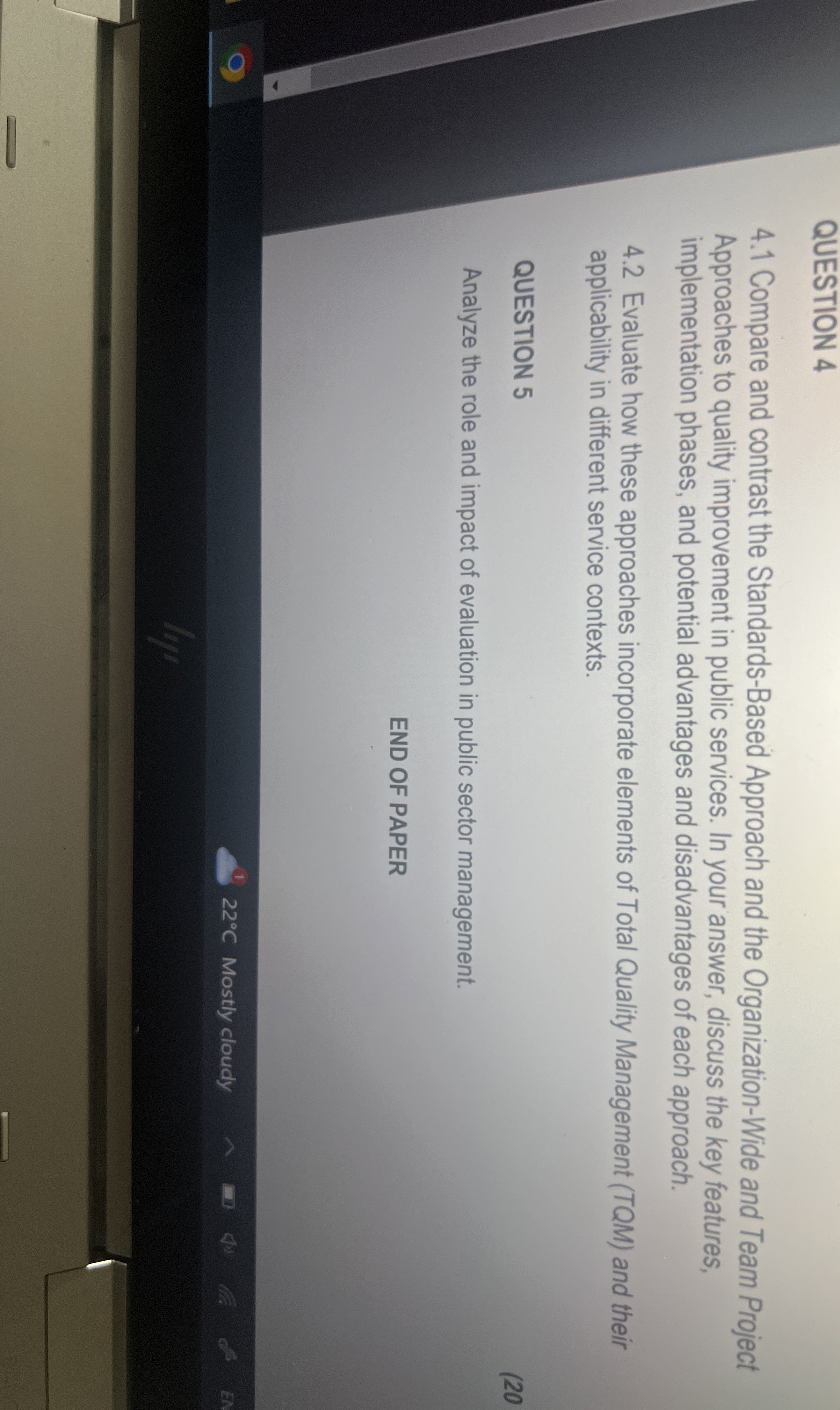  QUESTION 4 4.1 Compare and contrast the Standards-Based Approach and the