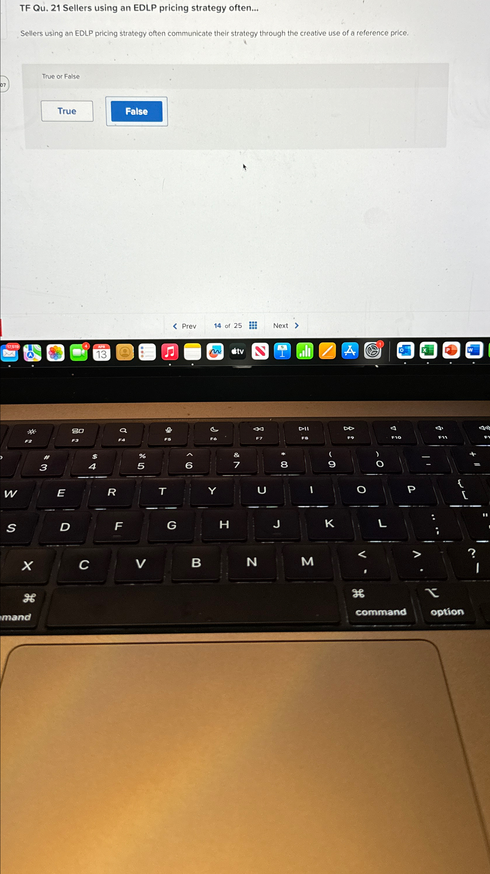  TF Qu.21 Sellers using an EDLP pricing strategy often... Sellers using