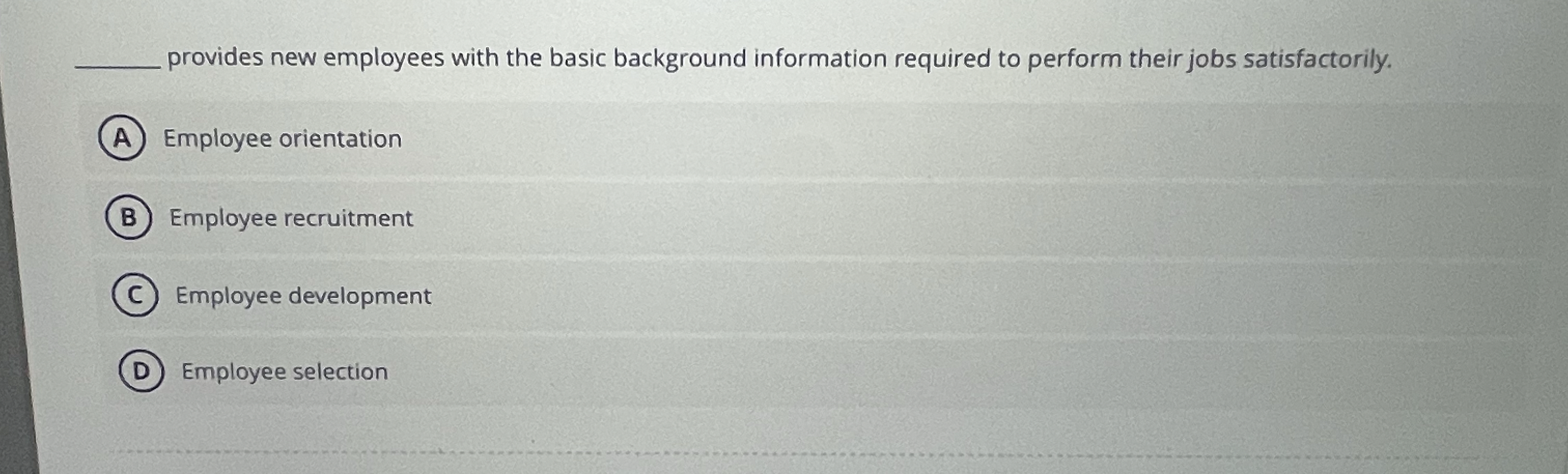  provides new employees with the basic background information required to perform