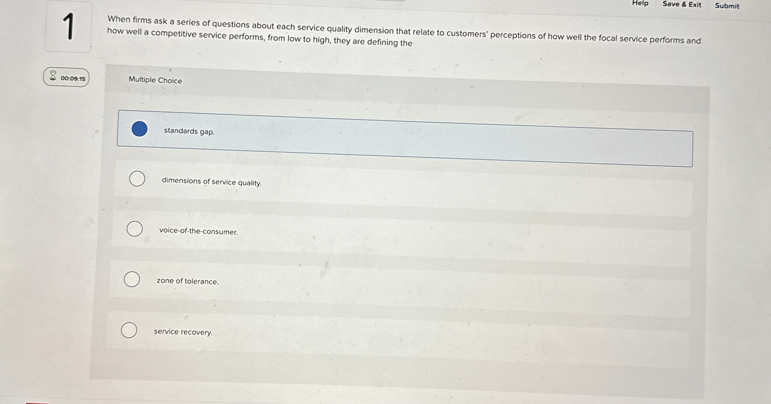  Help Save & Exit Submit 1 When firms ask a series