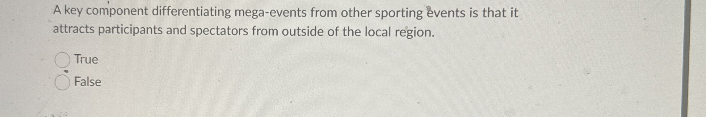  A key component differentiating mega-events from other sporting vents is that