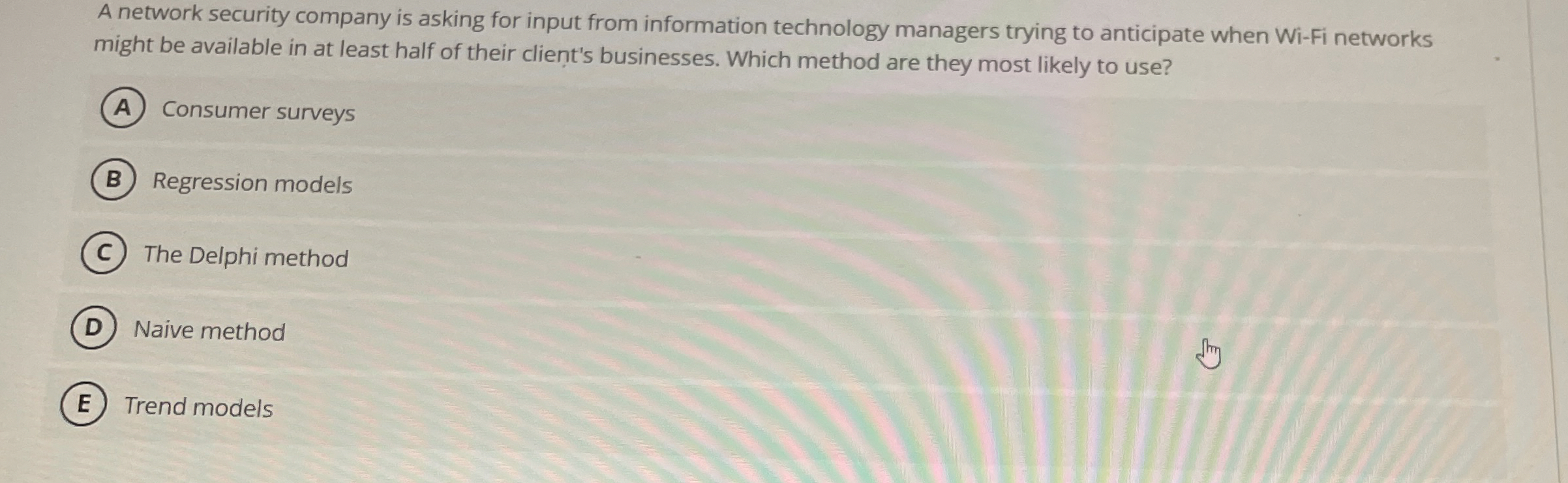  A network security company is asking for input from information technology