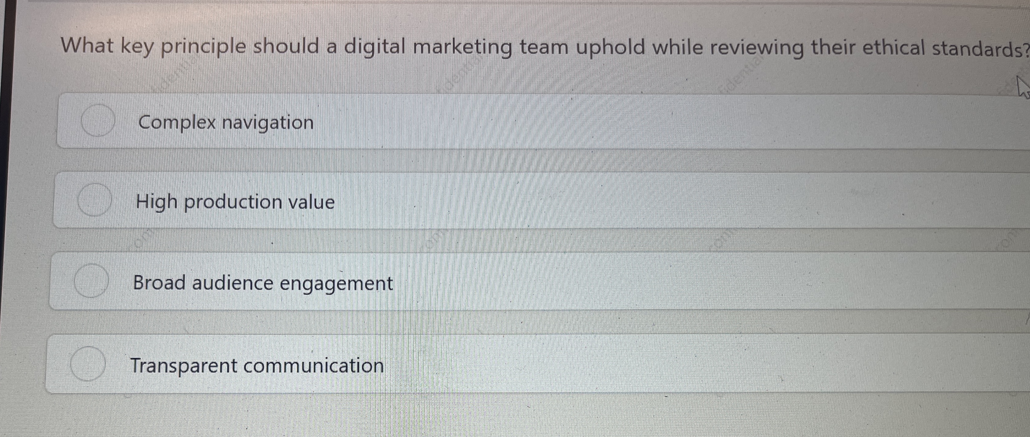  What key principle should a digital marketing team uphold while reviewing