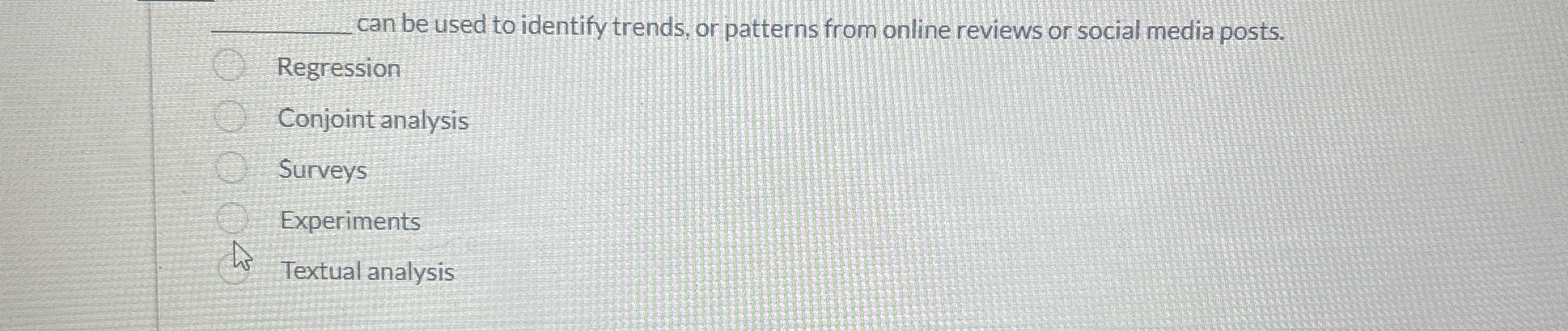  q, can be used to identify trends, or patterns from online