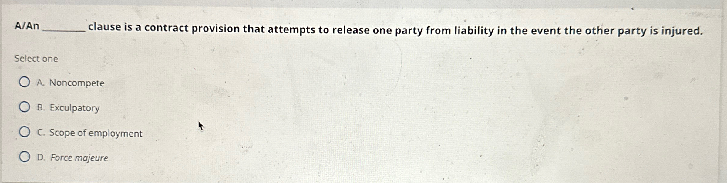  AAn clause is a contract provision that attempts to release one