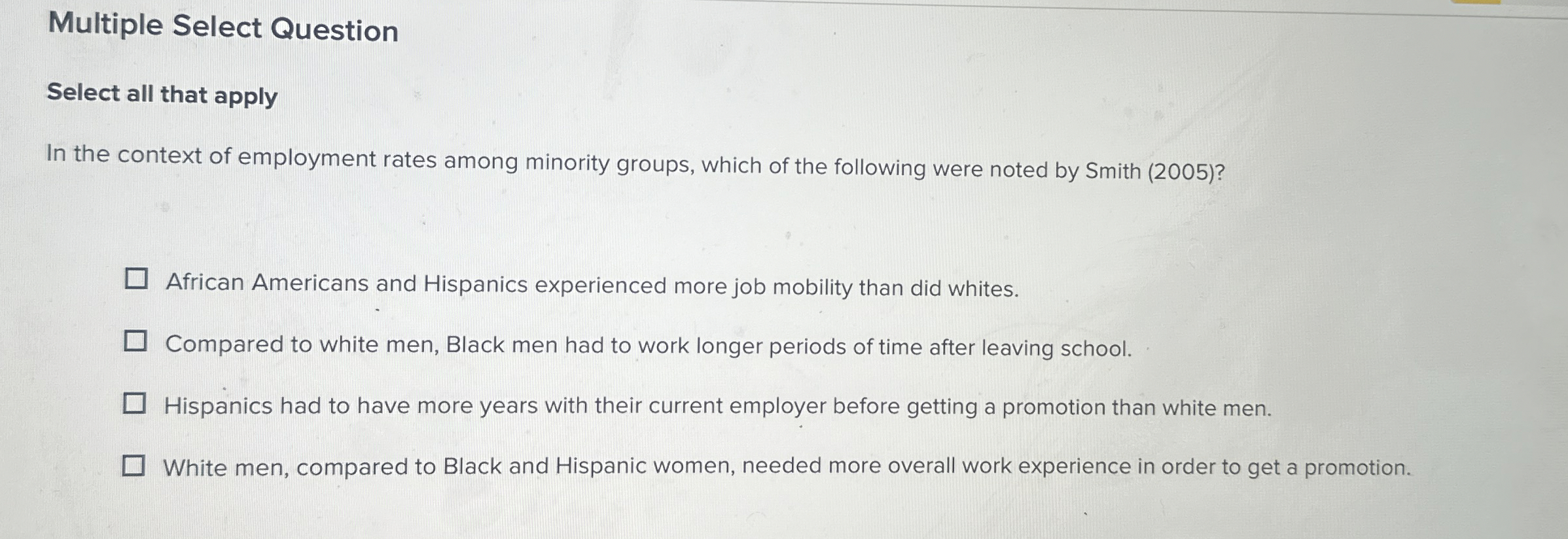  Multiple Select Question Select all that apply In the context of
