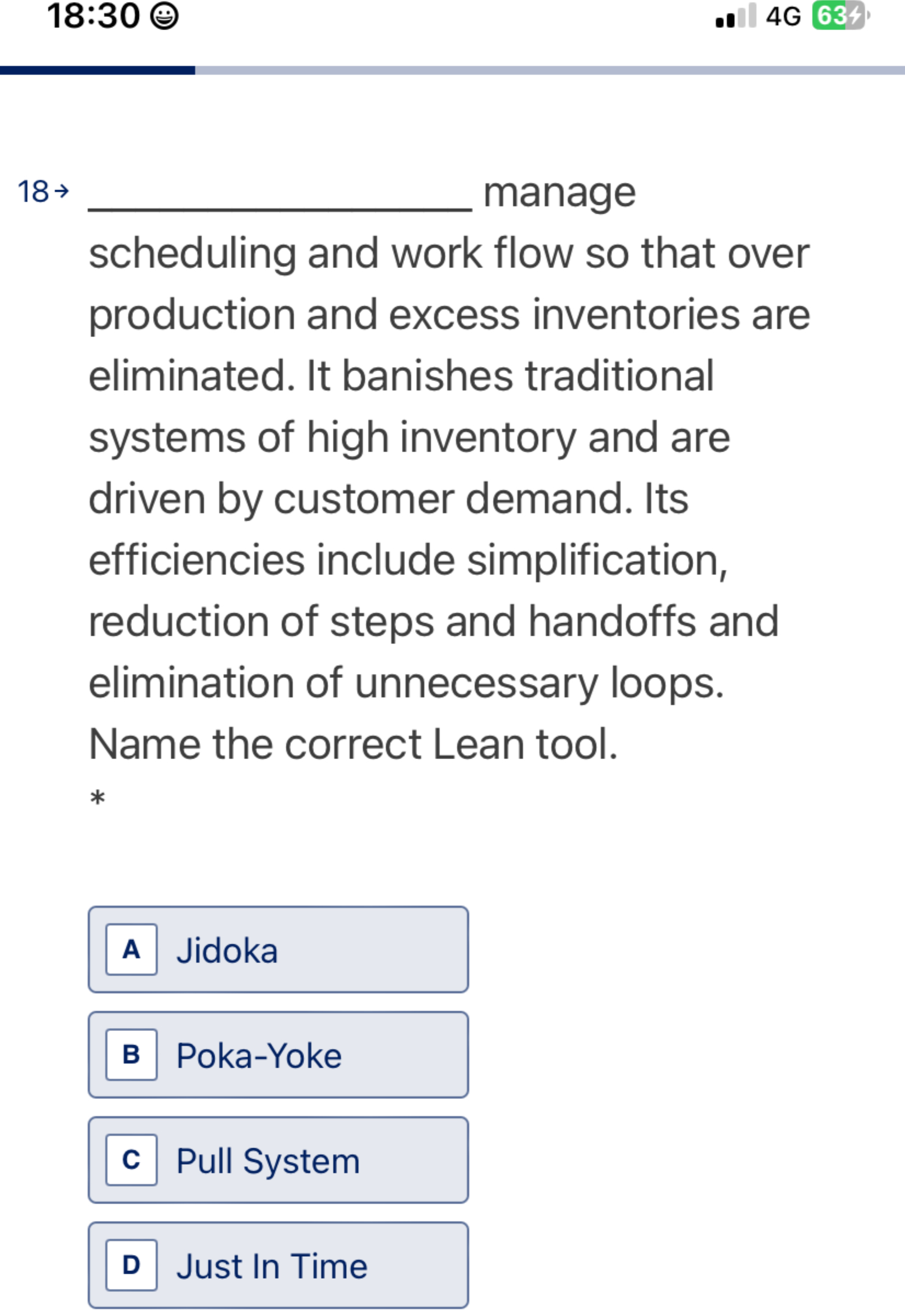  18 manage scheduling and work flow so that over production and