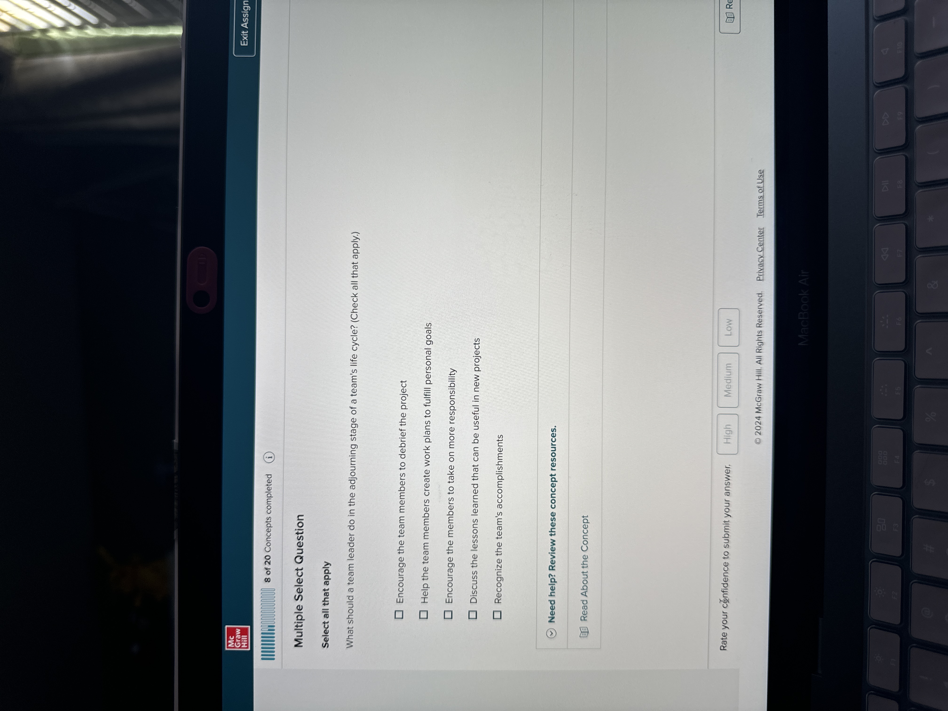  Multiple Select Question Select all that apply What should a team