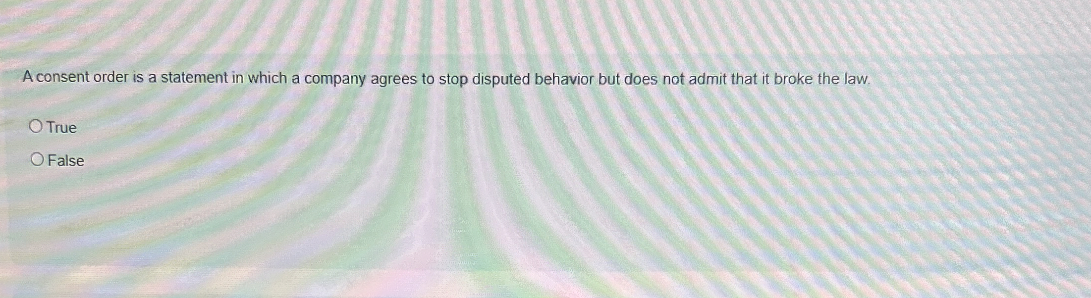  A consent order is a statement in which a company agrees