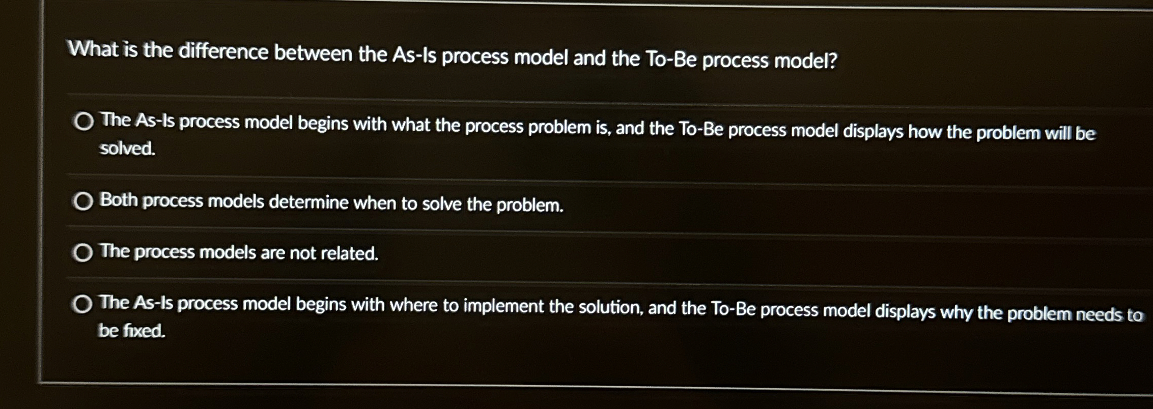  What is the difference between the As-ls process model and the