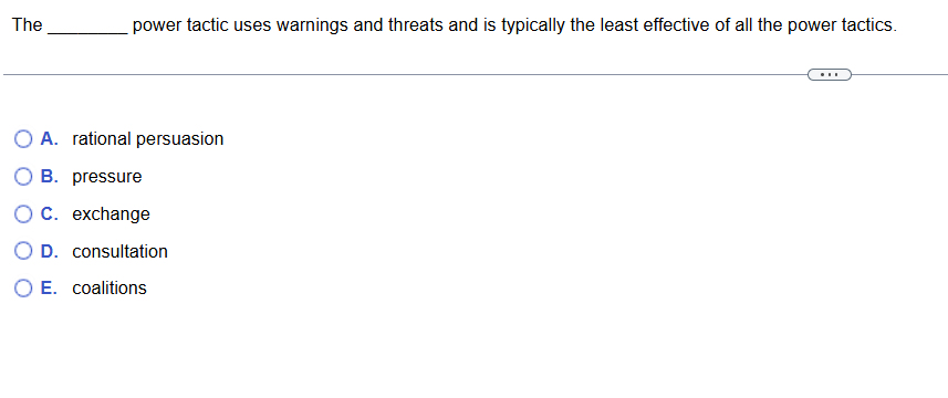  Show me the steps to solve The power tactic uses warnings