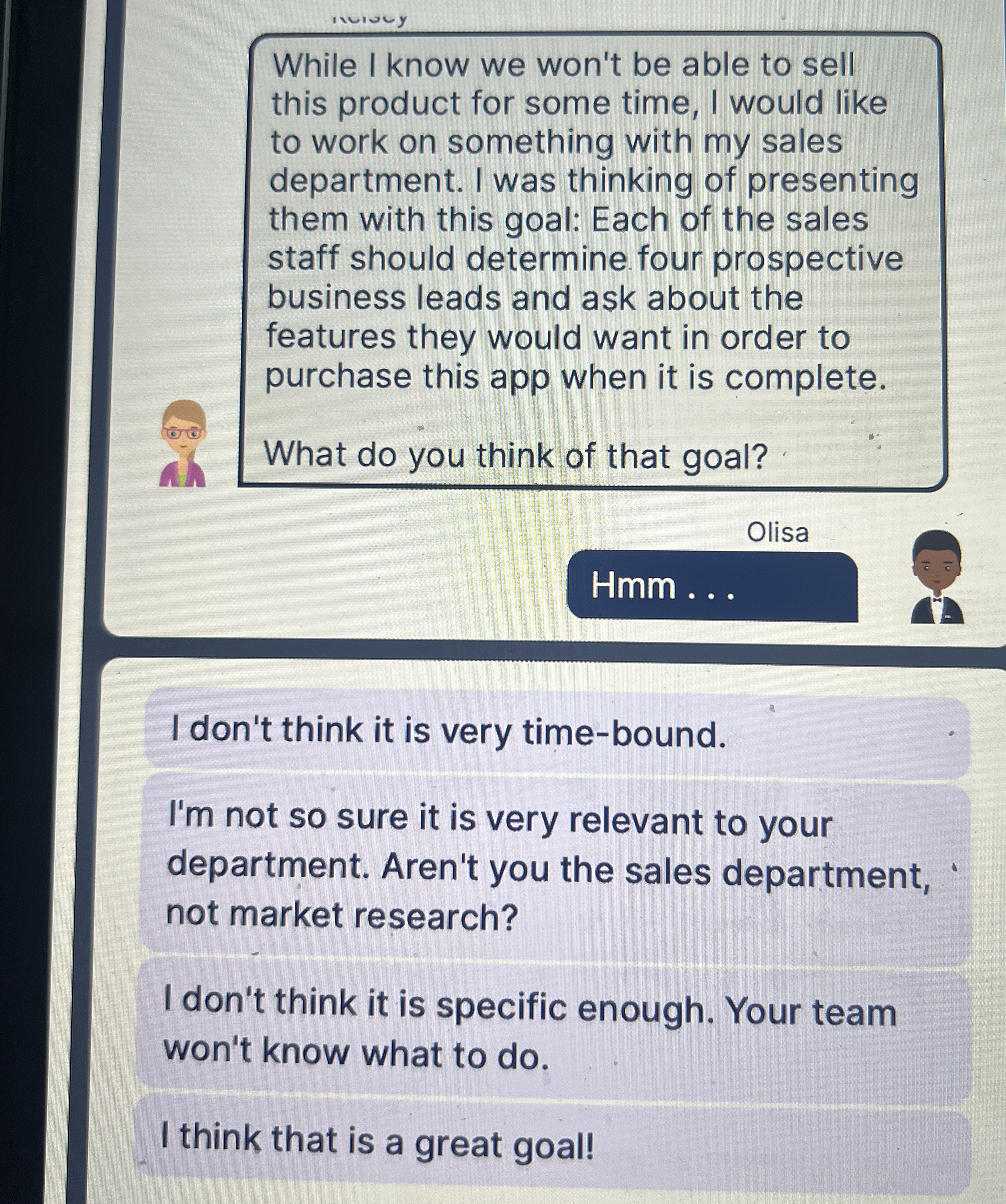  While I know we won't be able to sell this product