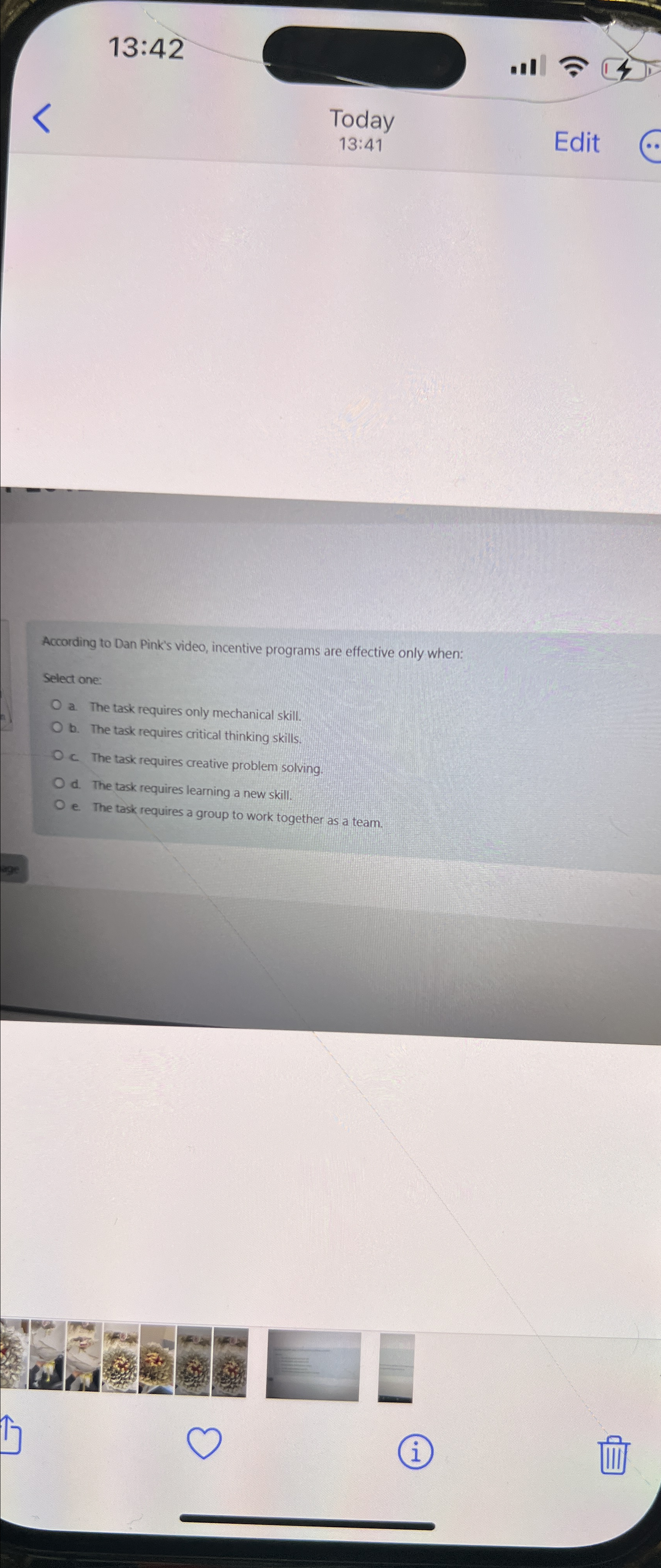  13:42 ..I ~~ (14). Today 13:41 Edit According to Dan Pink's