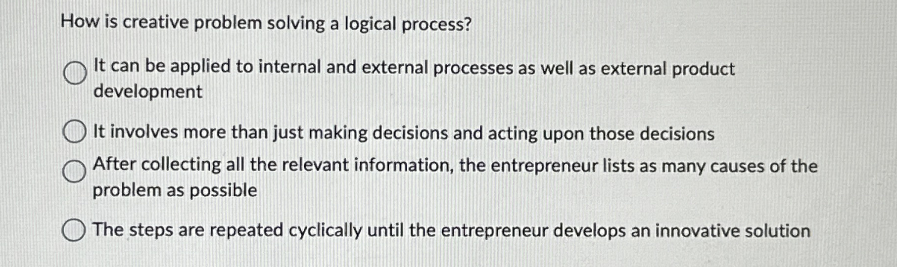  How is creative problem solving a logical process? It can be