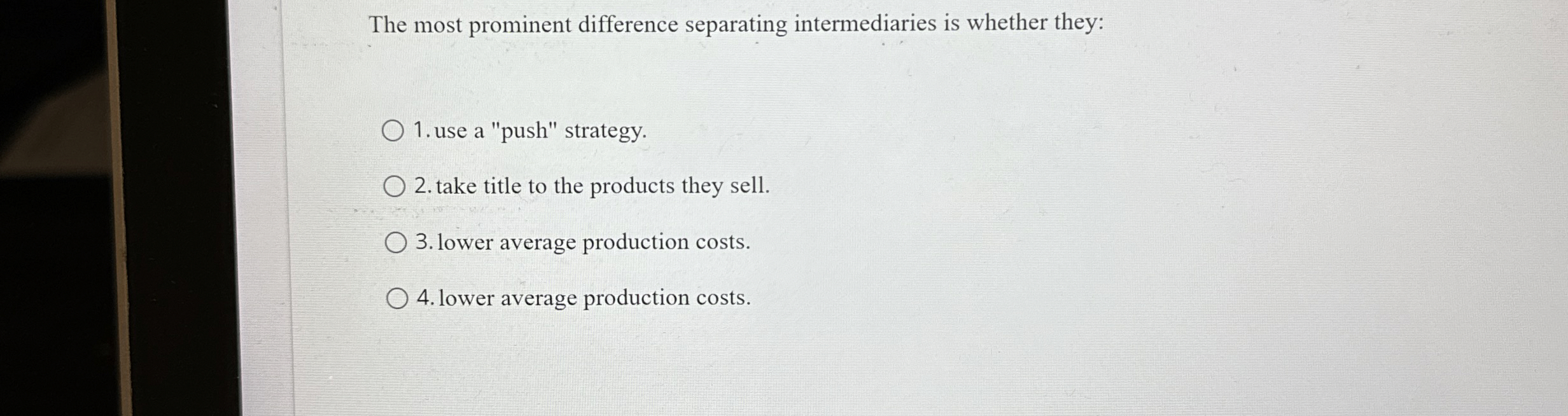  The most prominent difference separating intermediaries is whether they: use a