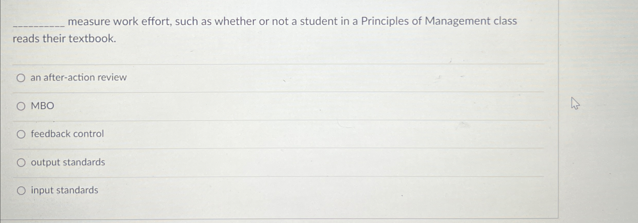  measure work effort, such as whether or not a student in
