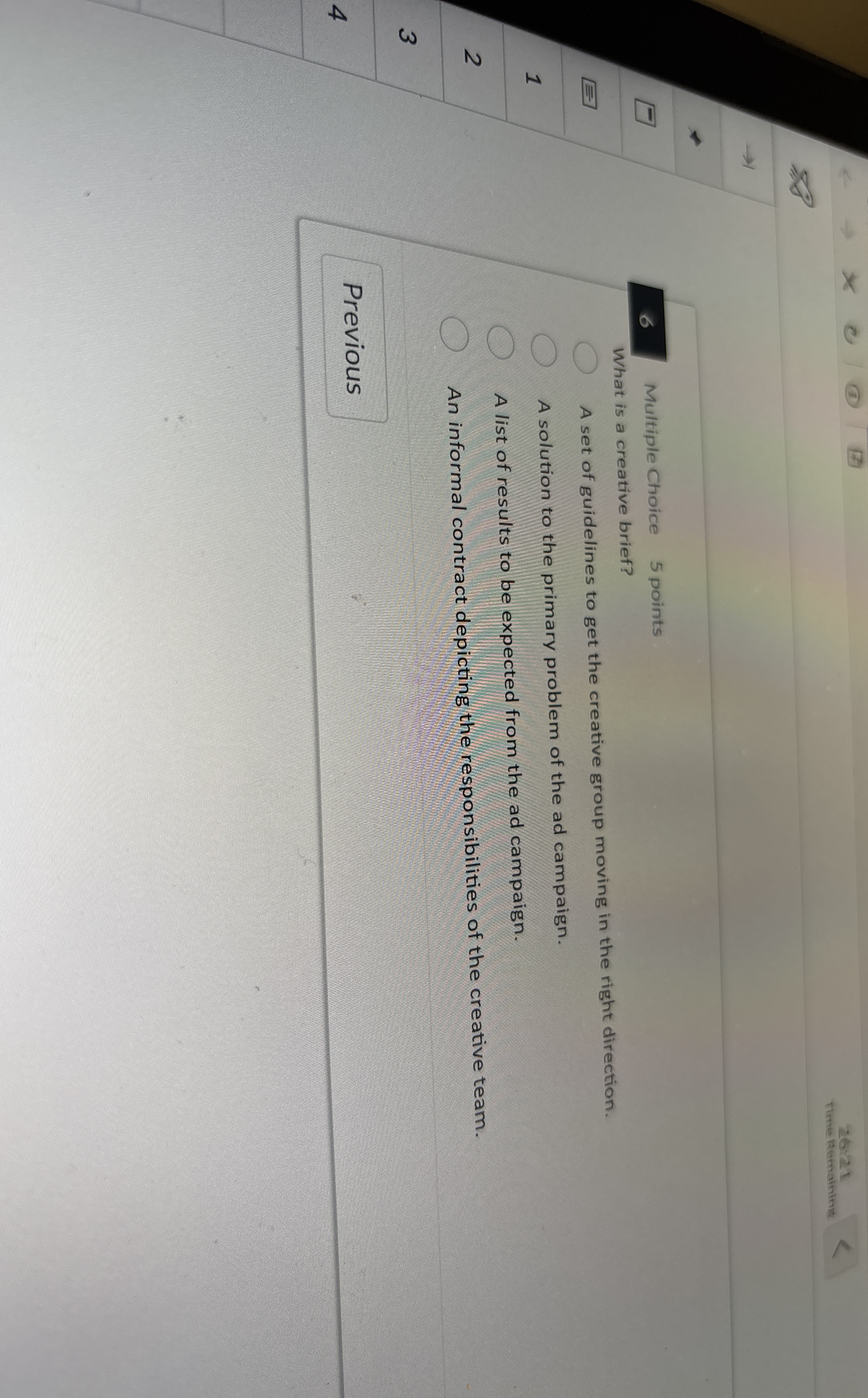  Ttrote Rempitions 6 Multiple Choice 5 points What is a creative