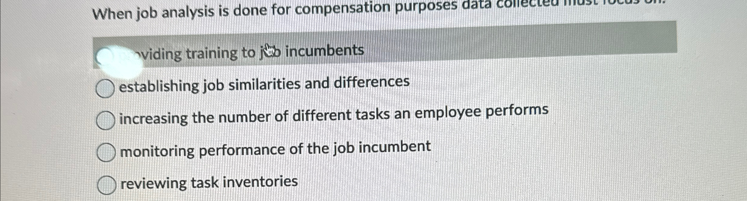  When job analysis is done for compensation purposes data co viding