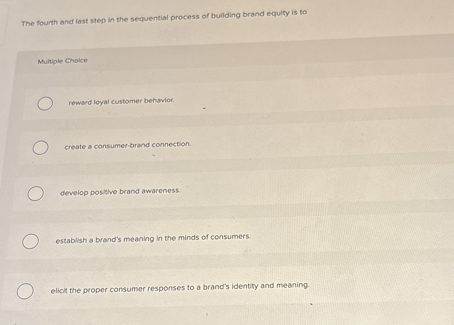  The fourth and last step in the sequential process of building