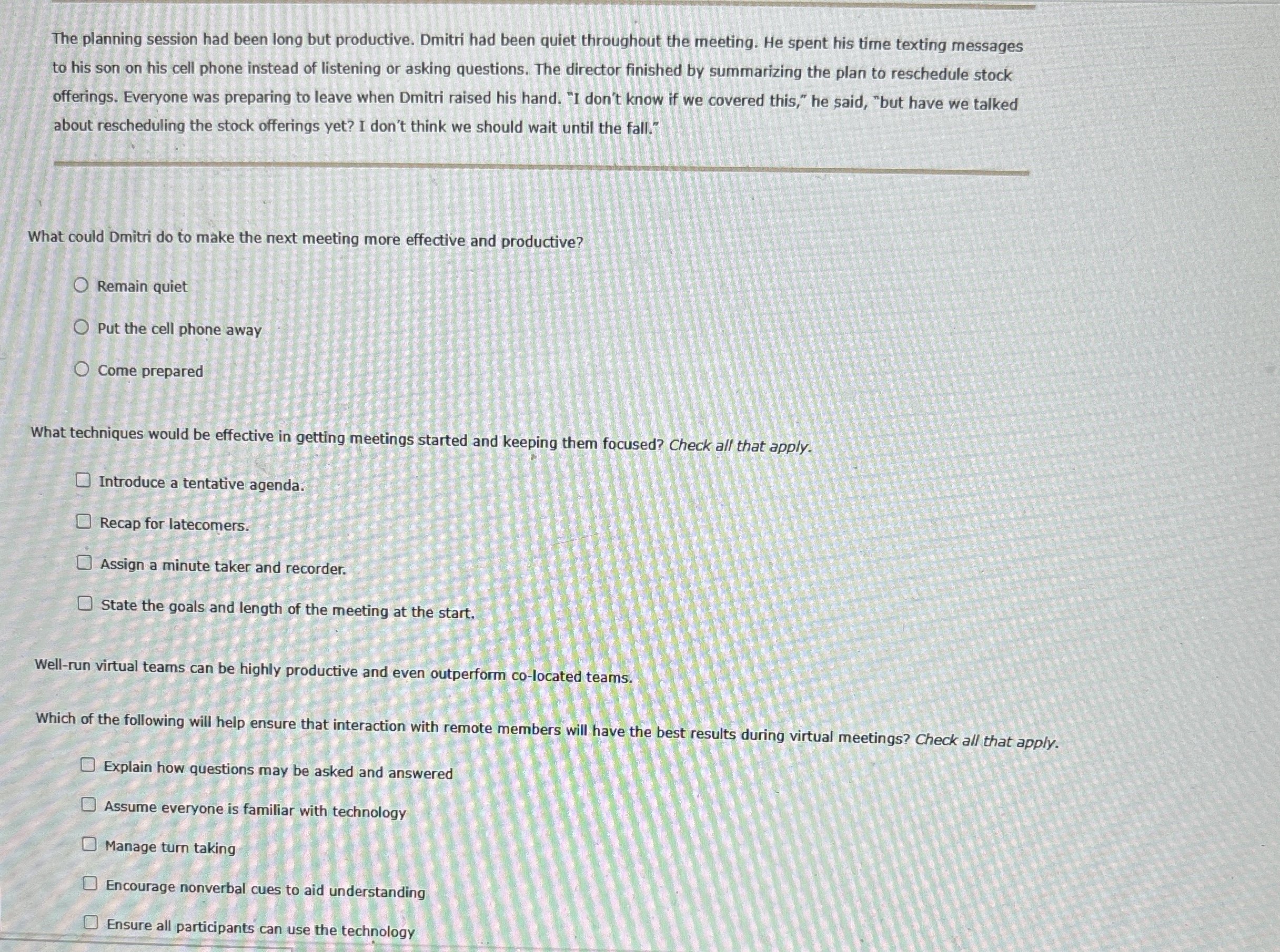  The planning session had been long but productive. Dmitri had been