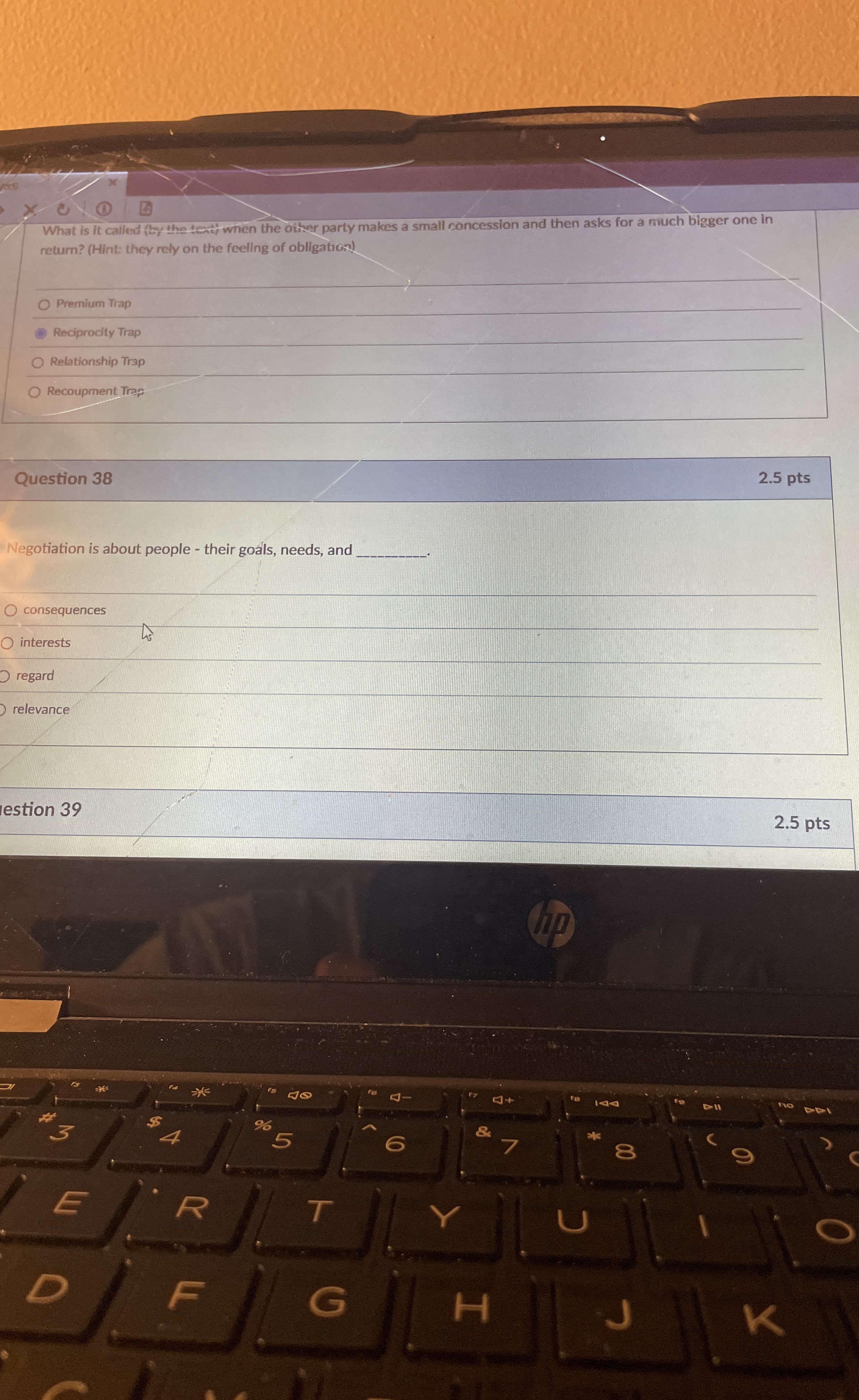  What is it calied {y, the tchit when the oither party