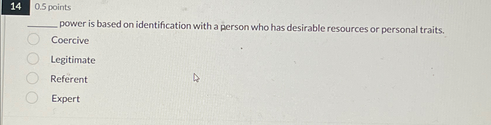  140.5 points q, power is based on identification with a person