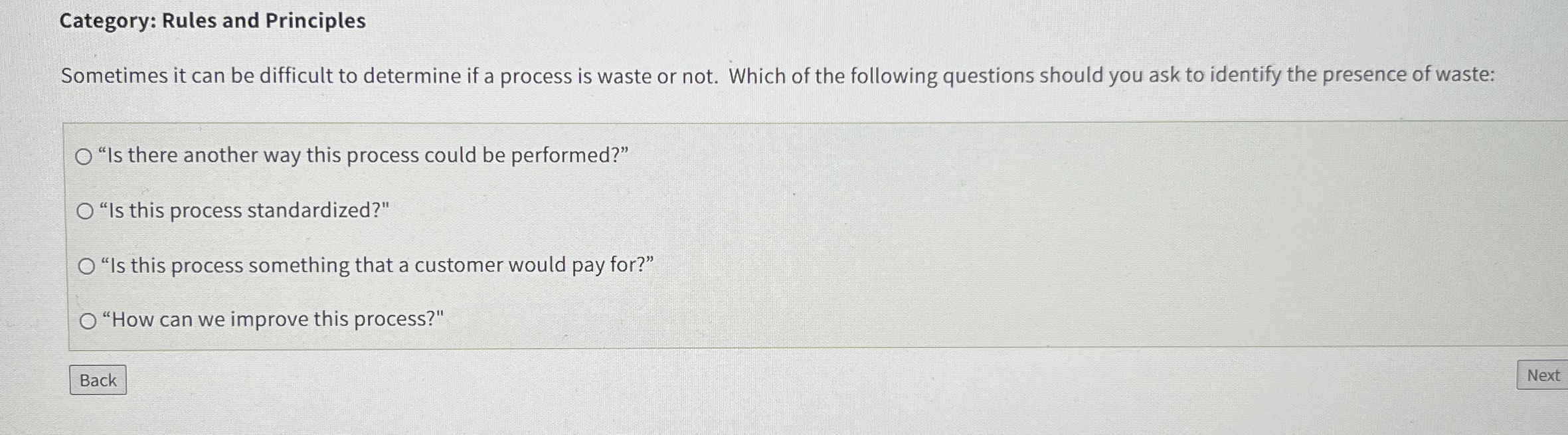  Category: Rules and Principles Sometimes it can be difficult to determine