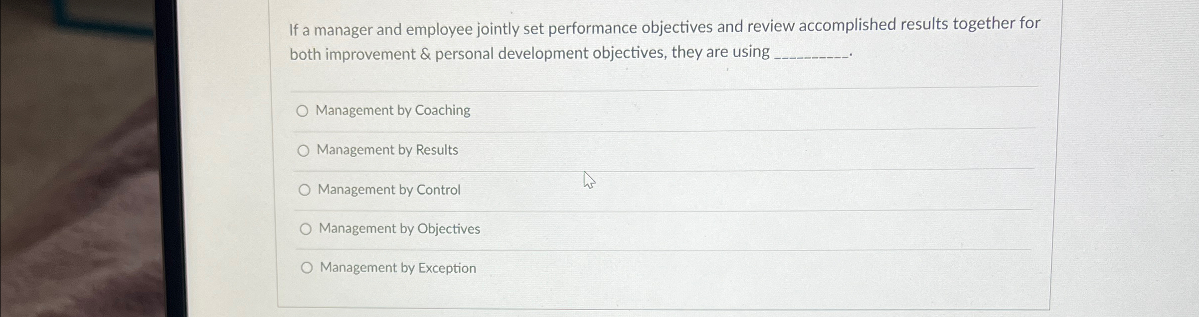  If a manager and employee jointly set performance objectives and review