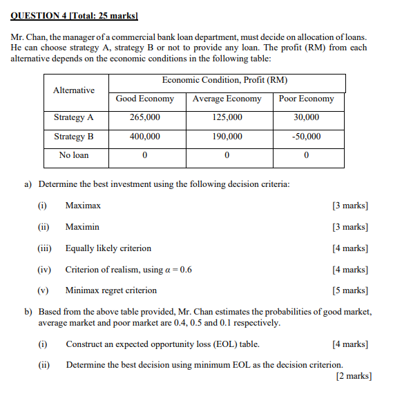  teach me step by step please OUESTION 4[Total: 25 marks] Mr.