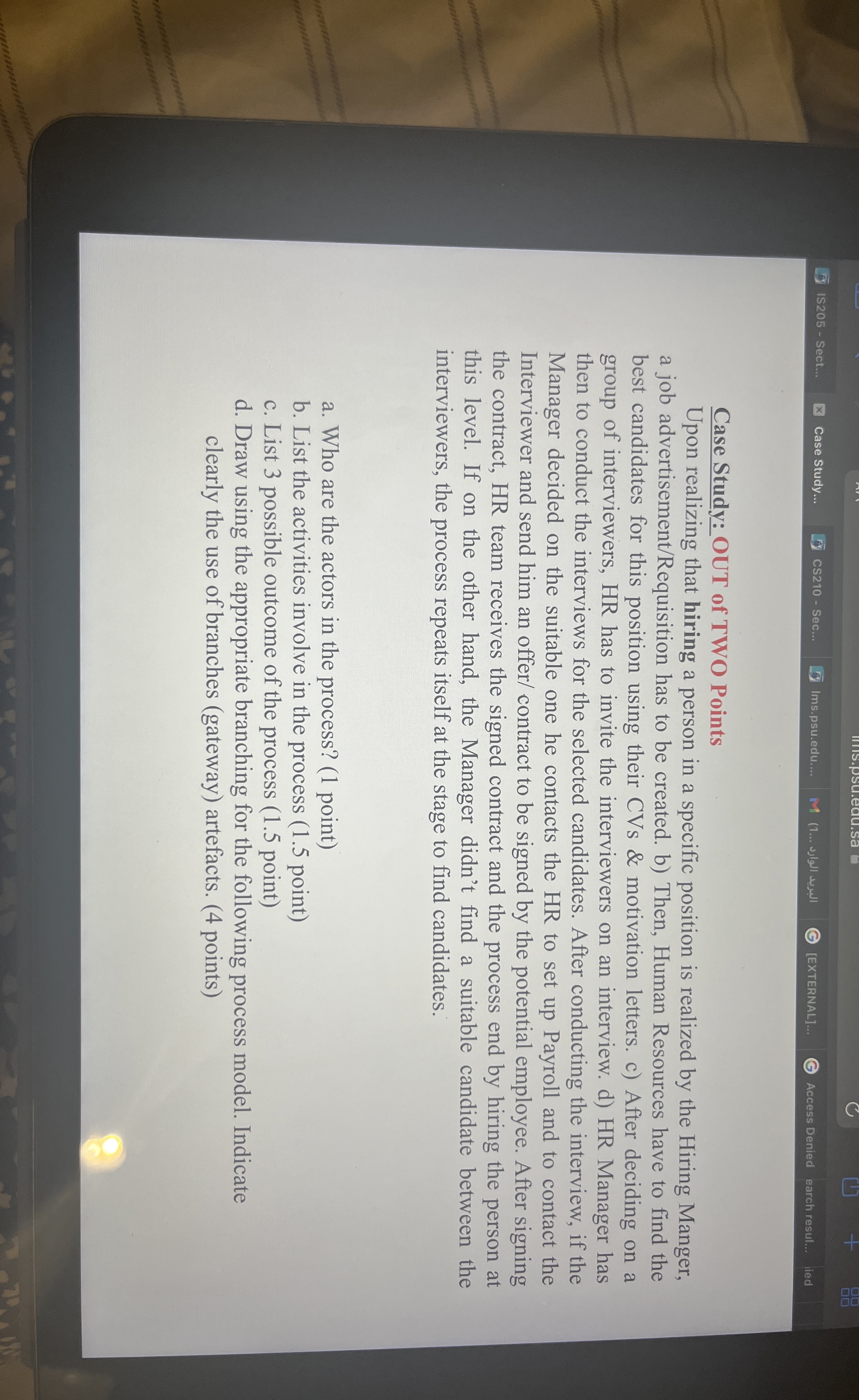  IS205- Sect Case Study.. CS210- Sec... Ims.psu.edu.. ... [EXTERNAL].. Access Denied